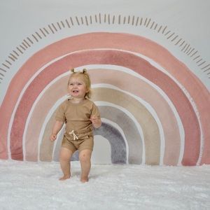 Ribbed Short Sleeve and Drawstring Short Set